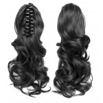 Extensie de par coada ondulata cu cleste 35 cm Cod  SS35-1# Brunet